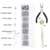 Argolas Abertas em Caixa Anel Único Base de Flor Fechos Lagosta Conjunto de Acessórios Colar Pulseira Conectando Pingentes Materiais DIY Feitos à Mão