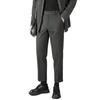 Pantalones occidentales de otoño para hombre, rectos, ajustados, hasta el tobillo, de alta calidad, antiarrugas, negros, informales