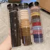 2025 Estilo Coreano Elástico Alto Espesso Corda de Cabelo Feminino Acessório de Cabeça Simples Lata de Elástico de Cabelo Rabo de Cavalo Alto Elástico de Cabelo