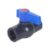 Válvula de bola de PVC negro con rosca interior, resistente a los rayos UV y al envejecimiento, válvula de paso recto de plástico con rosca interior, adecuada para riego de jardines y tuberías agrícolas