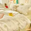 Conjunto de Roupa de Cama de Gaze Dupla Classe A Quatro Peças, Conjunto de Três Peças Single Muito Bonito para Dormitório