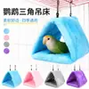 Rede Triangular para Papagaio, Ninho de Algodão, Ninho de Dormir de Inverno para Periquito, Ninho Quente de Algodão para Pequenos Animais