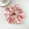 Elástico de Cabelo Satinado Brilhante na Cor Creme para Meninas, Estilo Preguiçoso, Coque Doce e de Alta Elasticidade para Mulheres