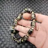 Ágata Diez Mil Caracteres Dzi Cuentas Cuentas Cubo Pulsera de Jade Cuentas con Patrón Pulsera Passepartout Ágata Negra y Blanca Pulseras para Hombres y Mujeres Venta al por Mayor