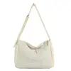 Elegante bolsa nueva de algodón para estudiantes, bolso de hombro de gran capacidad para mujer, bolso cruzado versátil de patrón de diamantes de nicho