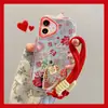 Saludos de Año Nuevo Adecuado para iPhone 17 Pro Max Funda de Teléfono Espejo Crema Aceite 16 Completamente Nuevo 15 Dibujos Animados 14 Piezas