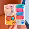 Outono 2025 novo grampo de cabelo de pelúcia de desenho animado fofo para crianças não machuca o cabelo franja meninas fofas acessórios de cabelo vermelhos online