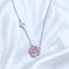 Collar de Flor de la Suerte de Cuatro Hojas Totalmente Incrustado Estilo Coreano para Mujer, Lujo Ligero, Cadena para Clavícula de Nicho de Alta Gama Accesorio Gargantilla