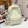 Mochila escolar para alunas do ensino fundamental II e médio, mochila simples e versátil, estilo japonês, cor sólida, casual, mochila leve para estudantes universitários
