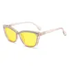 Gafas de Sol Amarillas Ojo de Gato Montura Completa para Mujer Modelo Primavera 2026 Montura de PC Tachonada de Estrellas Lentes Ac Uv380