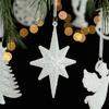 Decoraciones Navideñas Hong Kong Heng brillo blanco suministros para diseño de escena anillo de ratán para colgar en la puerta colgante para tienda