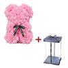Urso de Rosa 25cm Buquê de Flores para Dia dos Namorados, Natal, Presentes Corporativos, Flores Preservadas, Atacado do Fabricante