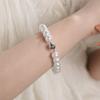 Pulsera Redonda de Perlas de Cristal Shijia 10 mm Simple y Moderna Versátil Que No Se Desvanece Pulsera Tricolor del Mismo Estilo Fiebre