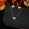 Conjunto de Brincos e Colar Weidni de Luxo Acessível, High-End, Elegante, Moderno e Versátil, Atacado para Mulheres