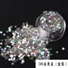 Laser estrela prateada peças redondas diamante triângulo preenchido pequenas lantejoulas miçangas glitter arte de unhas maquiagem para os olhos lantejoulas