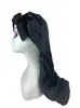 Touca de Noite com Laço Cruzado Seda de Imitação Alta Elasticidade Cauda Longa Touca de Noite Salão de Beleza Cuidados com o Cabelo Touca de Noite de Aba Larga