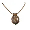 Aleación de cobre vintage de la Edad Media cabeza de esmeralda moneda antigua moda Joker collar para el día a día fábrica de Qingdao al por mayor
