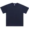 Ponto 320g Algodão Puro Peso Pesado Americano Ombro Caído Cor Pura Manga Curta Solta Versão Grande Camiseta Masculina Camiseta Feminina para Usar por Baixo