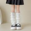 Calcetines para Niñas Primavera y Otoño Lazo Lolita de Rizo Tubo Largo Lindo Estilo Ballet Tejidos Otoño e Invierno Cubre Pantorrillas