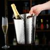 Nueva Cubitera Oblicua de Acero Inoxidable Estilo Europeo Cubitera para Champán Bar Ktv Cubitera Doméstica Cubitera para Cerveza Adornos Decorativos