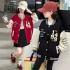 Ropa exterior de primavera para niñas 2026 nuevo estilo chaqueta de primavera y otoño de moda para niñas mayores, chaqueta de béisbol con bloques de color de otoño
