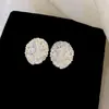 Brincos de Zircônia Oval em Formato de Cruz, Estilo Super Brilhante de Luxo Leve, Brincos de Moda Únicos com um Toque Nichado de Alto Padrão para Mulheres