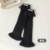 Meias Infantis para Meninas, Estilo Outono e Inverno, Cor Sólida, Renda Fofa, Meias de Cano Alto Princesa Infantis Médias e Grandes para Meninas, Atacado