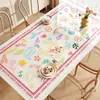 Mantel de Mesa con Animales de Dibujos Animados, Mantel de Vidrio Suave Degradado, Mantel Impermeable y a Prueba de Aceite sin Lavado, Mantel de Mesa de Café de Lujo Ligero, Mantel Protector