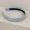 Diadema Trenzada Artística de Cuadros de Colores Estilo Francés Hecha a Mano Diadema de Tela Diadema Nueva de Moda Accesorio para el Cabello