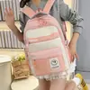 Mochila Retro de Color Contrastante 2025 Nueva de Gran Capacidad Bolsa de Trabajo Escolar Bolsa para Computadora de Estudiante Mochila de Viaje de Aspecto Elegante