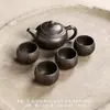 Tetera de Arcilla Púrpura de Gran Capacidad, Tetera Clásica Estilo Antiguo, Juego de Té Kung Fu de Una Tetera Dos Tazas Cuatro Tazas, Tetera Casera para Preparar Té de Una Sola Tetera B12