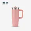 Tyeso Grande Capacidade 40oz Alça Copo de Carro Aço Inoxidável Copo Térmico Amazon Transfronteiriço Copo de Gelo para Carro