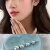 Brincos de Coração com Pino de Prata 925 para Mulheres, Estilo Coreano, Versáteis, Brincos Simples em Formato de Coração, Estilo Fresco e Cool, Brincos Exquisitos