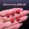 Areia vermelha de alto teor natural seis palavras palavras verdadeiras contas redondas areia movediça contas soltas acessórios pulseira cinábrio cinábrio lema atacado