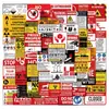 75 Adesivos de Grafite de Sinal de Advertência para Decorar Malas, Cadernos de Guitarra, Adesivos Impermeáveis DIY Sem Violação