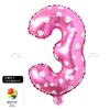 Pequeno balão alfanumérico de filme de alumínio rosa de 16 polegadas Festa de Aniversário casamento layout de casamento balão de folha de alumínio