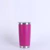 Copo de Carro Transfronteiriço 20oz Plástico Spray Aço Inoxidável 304 Camada Dupla Isolamento a Vácuo e Frio Copo de Gelo para Carro Copo de Coca-Cola