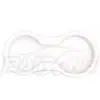 Adequado para modificação Ford 2016 Mustang, decoração da moldura do porta-copos do Mustang, adesivo de acabamento brilhante da tampa do porta-copos em fibra de carbono ABS
