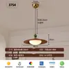 Lámpara Colgante Inteligente Estilo Crema Francesa para Restaurante, Forma de OVNI Japonesa Creativa con Brazo Oscilante Espectro Completo Protección Ocular Luz para Comedor