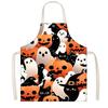 Avental de Halloween de Novo Produto Transfronteiriço, Avental Decorativo com Atmosfera Festiva de Horror, Avental Resistente a Manchas para Casa, Venda Direta da Fábrica