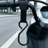 Gancho de acero en forma de S para uso en exteriores, gancho de acero inoxidable de alta capacidad de carga, gancho universal delantero engrosado para cascos para cochecitos de bebé y vehículos eléctricos