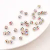 Contas de Bola de Diamante de Cobre Contas Espaçadoras Feitas à Mão DIY Pulseira Colar Chaveiro Contas Soltas Acessórios Material Joias