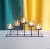 Candelabro de hierro forjado de comercio exterior directo de fábrica, candelabro europeo creativo para cenas a la luz de las velas, adornos de hierro forjado para el hogar, retro romántico