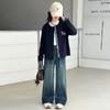 Conjunto de Ropa de Otoño para Niñas 2025 Nuevo Niñas Grandes Chaqueta Suéter Cárdigan Ropa Infantil de Primavera y Otoño Estilo Coreano