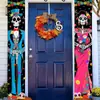 Fábrica Transfronteriza Amazon Transfronterizo Calavera Novia Día de Muertos Mexicano Pareja Cortina de Puerta Tela de Fondo Porche Diseño Personalizado