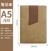 Caderno de negócios A5, bloco de notas em couro sintético emendado, porta-canetas de cor contrastante, diário, caderno de escritório, personalizável com impressão de logotipo