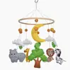 Adornos colgantes de animales de fieltro, móviles para cuna, decoraciones colgantes de fieltro, colgantes para decoración de guardería