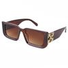 Lentes de sol, Modernos y de Alta Gama, Montura Cuadrada Ins, Versión Estrecha, Rostro Pequeño, Lentes de sol Simples y Versátiles para Hombres y Mujeres 206 Tb109