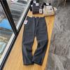 Pantalones Casuales Chino de Sarja Lavada Resistente Estilo Retro Americano para Hombre, Pantalones Casuales para Hombre de Pierna Recta Ajustados Elásticos