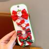 Pasador de Navidad Corea del Sur pasador infantil para niñas lazo de tela todo incluido clip para flequillo clip lateral para bebé accesorios para la cabeza